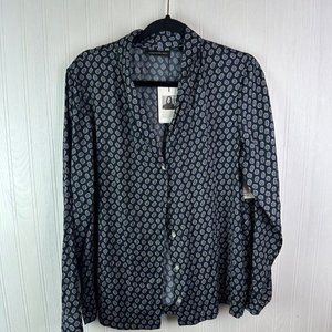 Something Navy Long sleeve button up size‎ Medium NWT